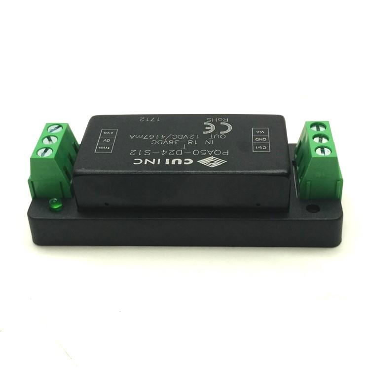 New CUI Inc. PQA50-D24-S12-T DC to DC Converter Input: 18-36VDC Output: 12VDC 4167mA