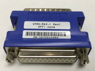 Used Cognex VPRO-MAX-P RevC VisionPro Security Key Dongle Parallel 25-Pin Male-Female