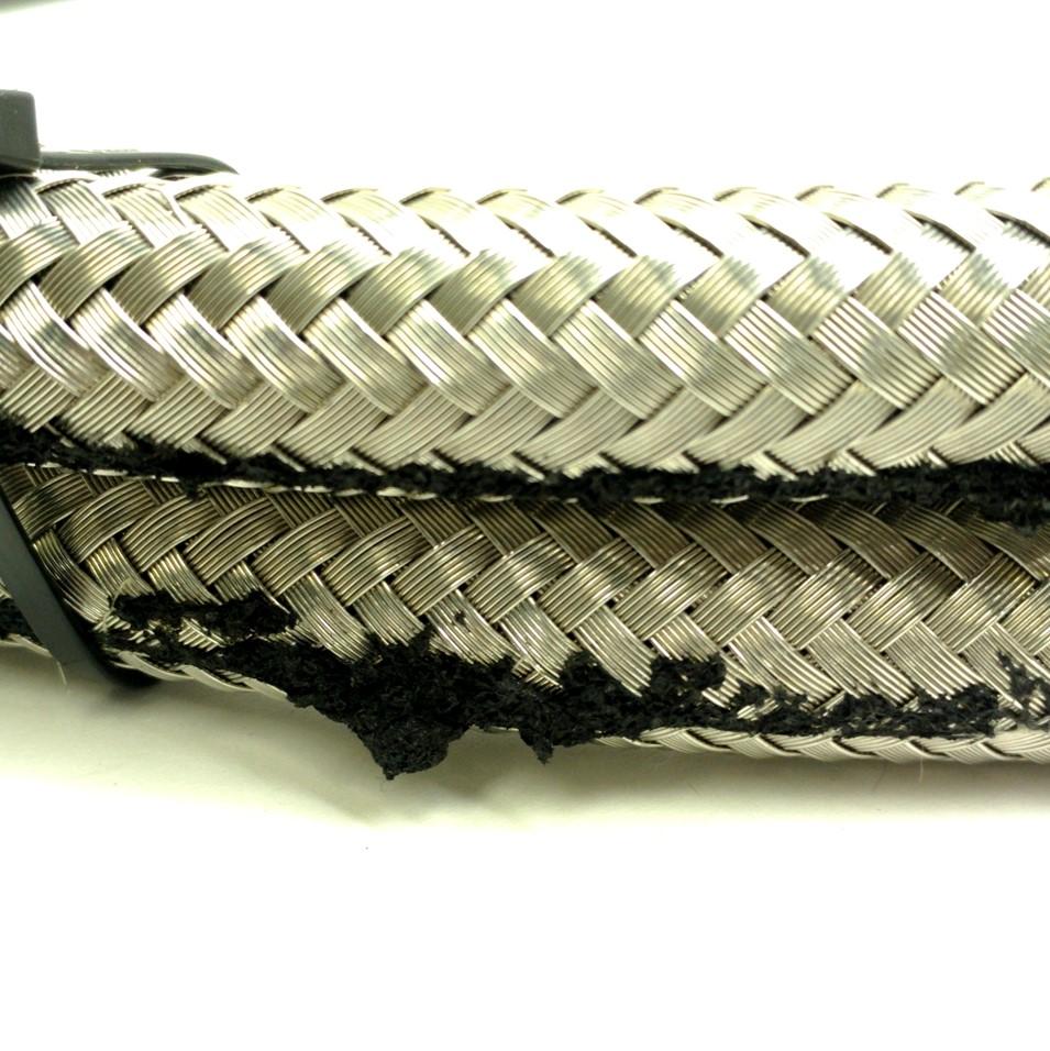 Used Swagelok SS-FM6TA6TA6-120 ?" Convoluted Hose ?" Tube to ?" A-LOK SS Braid 12'