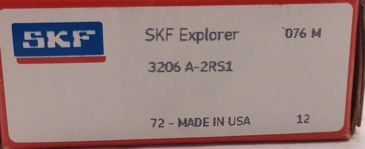 New SKF Explorer 3206 A-2RS1 Double Row Angular Contact Bearing, 30mm Bore, 62mm OD