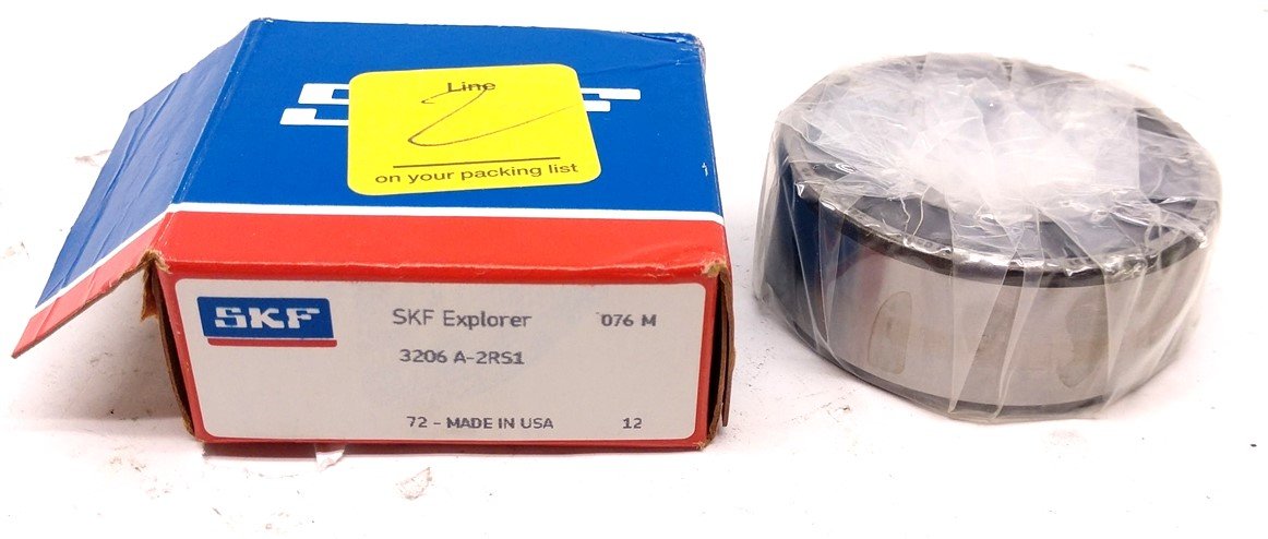 New SKF Explorer 3206 A-2RS1 Double Row Angular Contact Bearing, 30mm Bore, 62mm OD