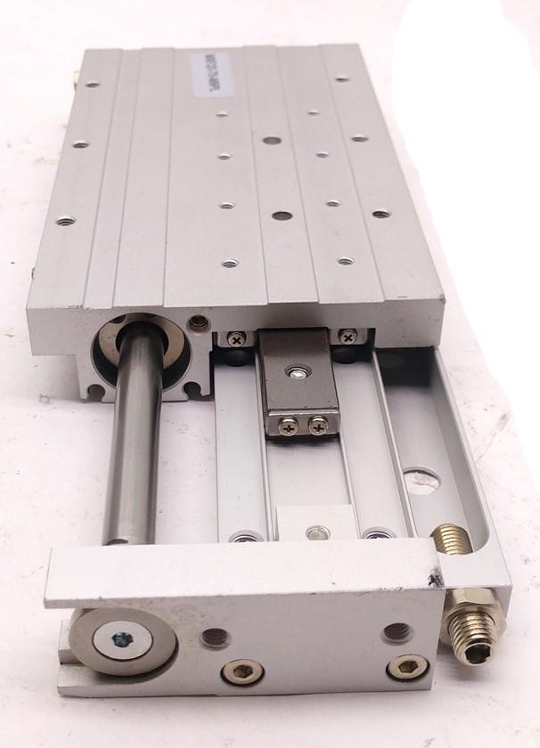 Used SMC MXF20-75-M9PL Guided Cylinder Slide Table Actuator, w/2 D-M9P Switch Sensors