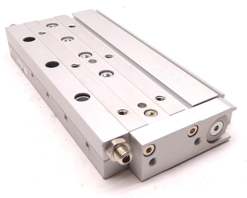 Used SMC MXF20-75-M9PL Guided Cylinder Slide Table Actuator, w/2 D-M9P Switch Sensors