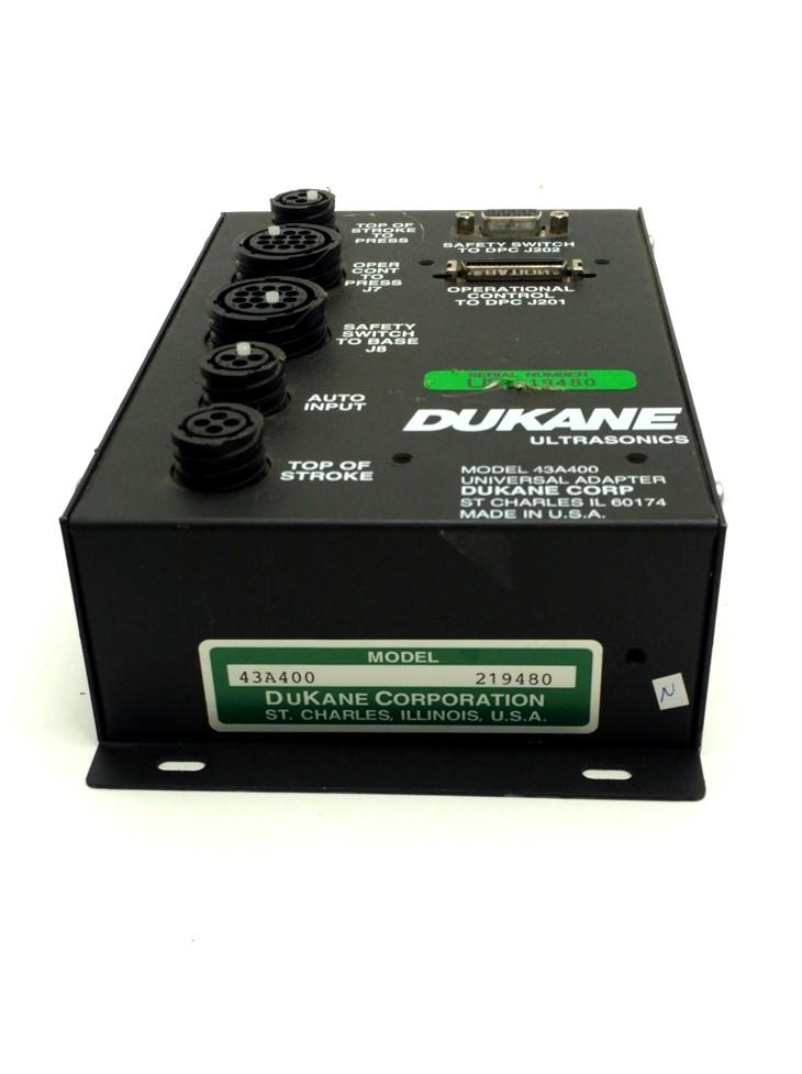 Used Dukane 43A400 Universal Adapter, 2x 12-Pin 3x 4-Pin Round, DB9, 36-Pin SCSI