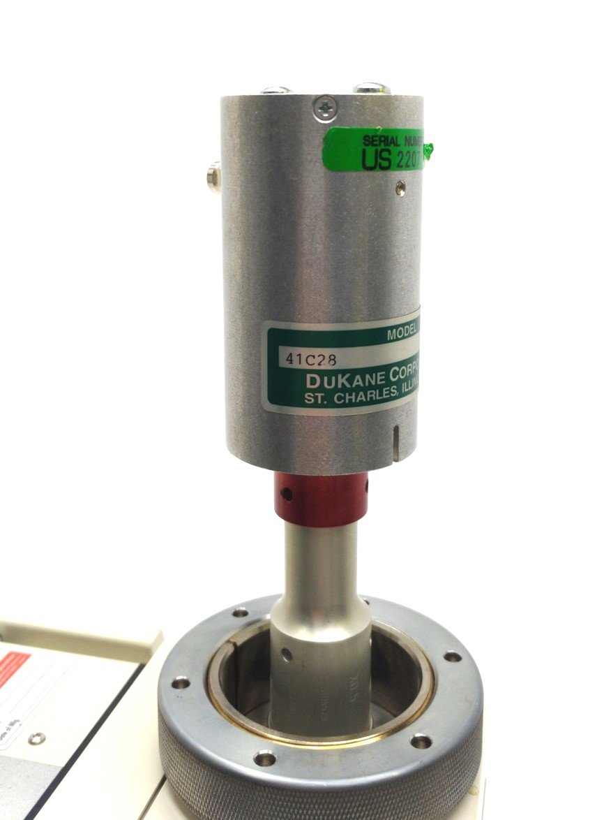 Used Ultex ACT-44MA/CF Ultrasonic Welder Actuator, 1" Travel, w/Converter & Horn