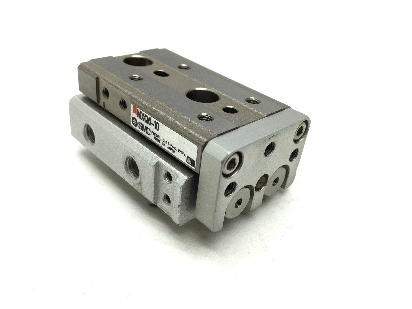 Used SMC MXQ6-10 Guided Cylinder Slide Table, Pressure: 0.15~0.7MPa, Stroke: 10mm