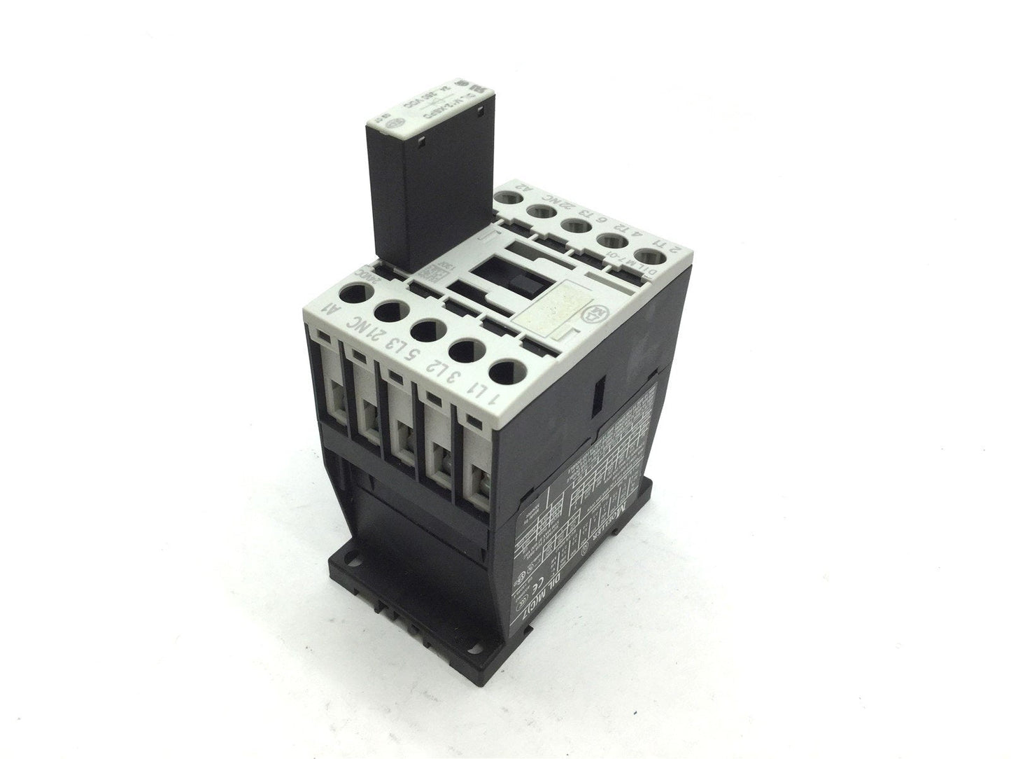 Used Eaton Moeller DILM7-01 Contactor 3-Pole 24VDC With DILM12-XSPD Diode Suppressor