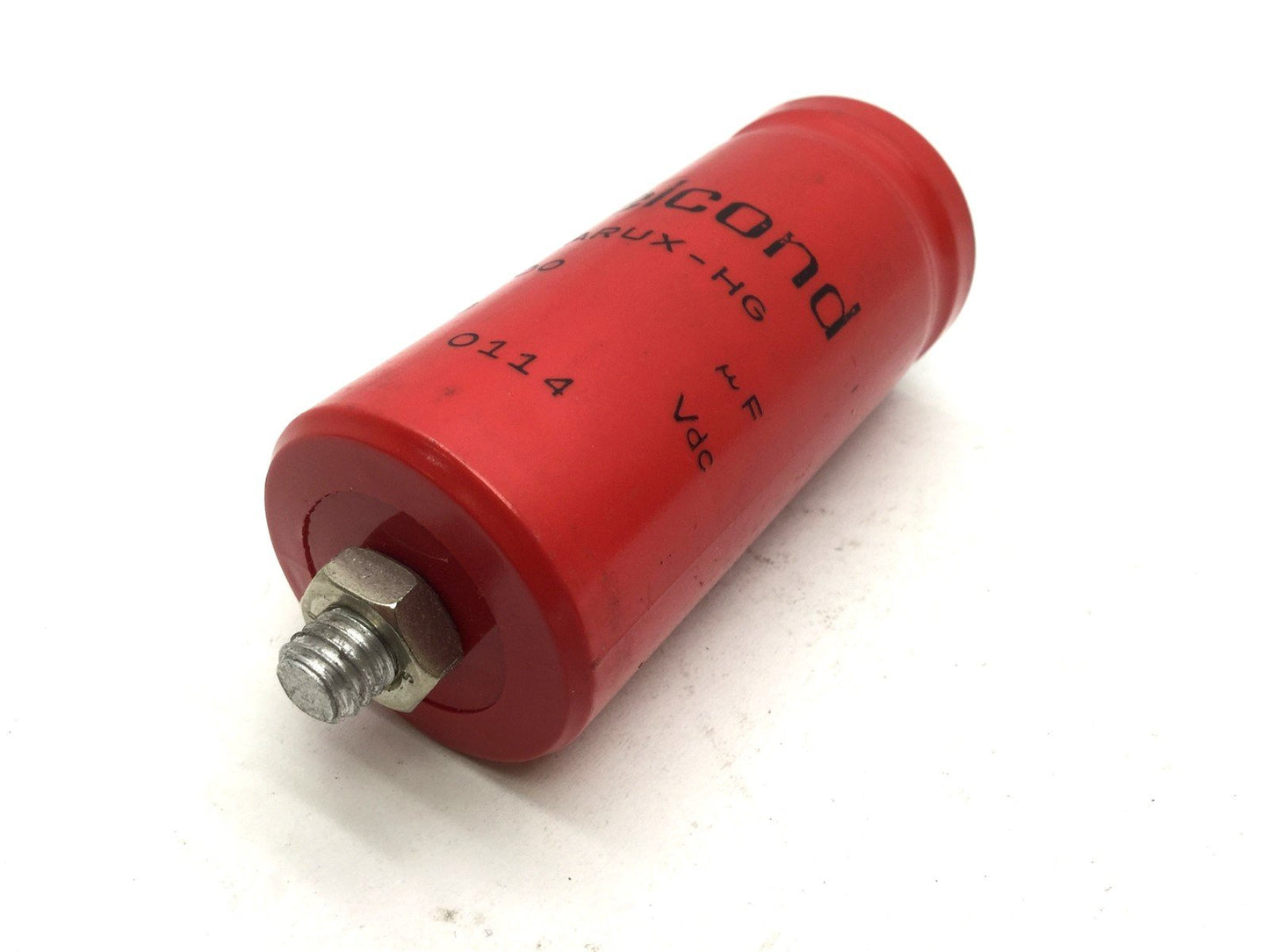 Used Itelcond ARUX-HG Electrolitic Capacitor, 4700 uF, 100 VDC, Mounting Stud