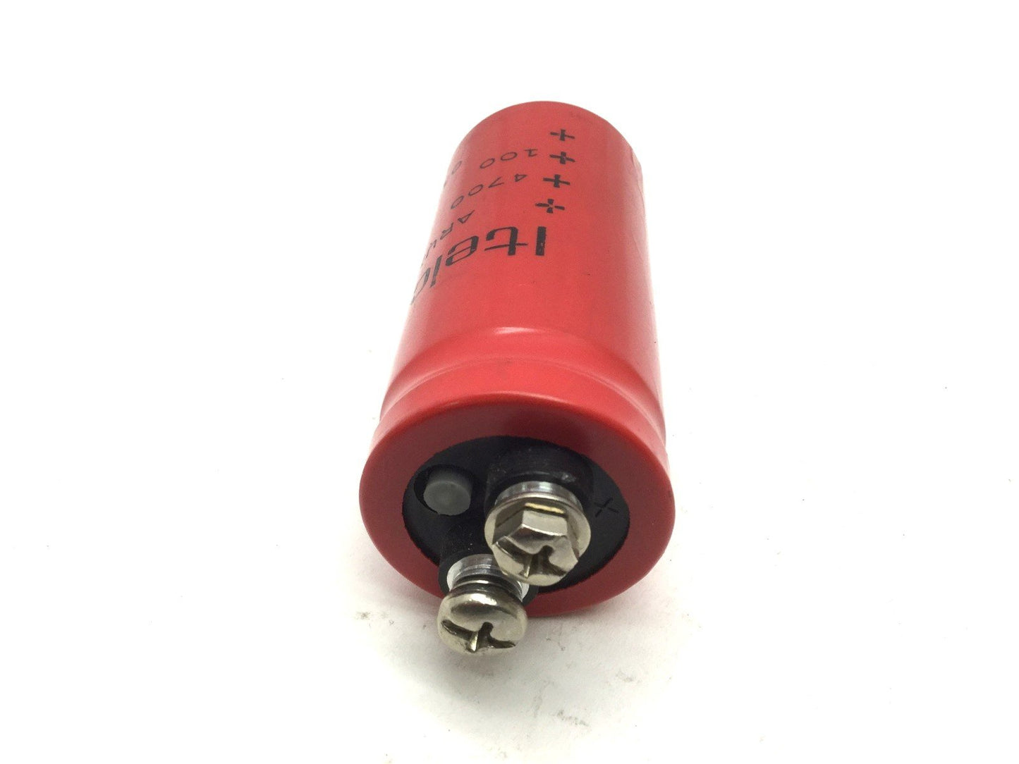 Used Itelcond ARUX-HG Electrolitic Capacitor, 4700 uF, 100 VDC, Mounting Stud