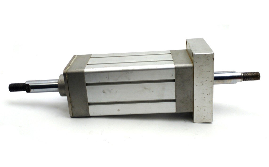 Used SMC CP95SDB100-125W Double Rod Cylinder 125mm Stroke 100mm Bore 145PSI 3/8"NPT