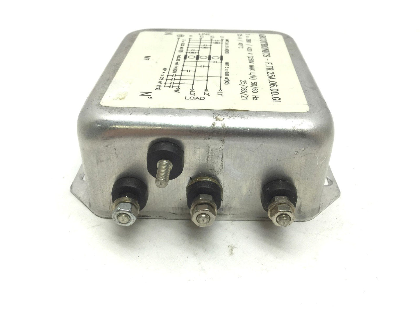 Used Arcotronics F.TR.25A.06.D0.GI Power Line Filer 3x 380/420V 250V Max 50/60 Hz 25A