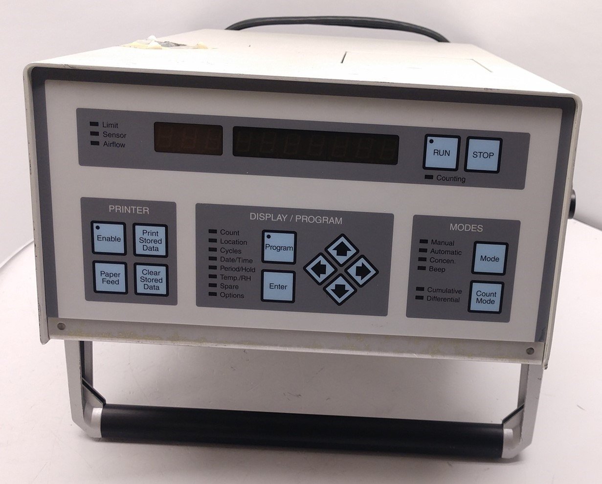 Used Met One A2408-1-115-1 Particle Counter, 115 Volts, 1A, 50/60Hz, Sizes: .5uM