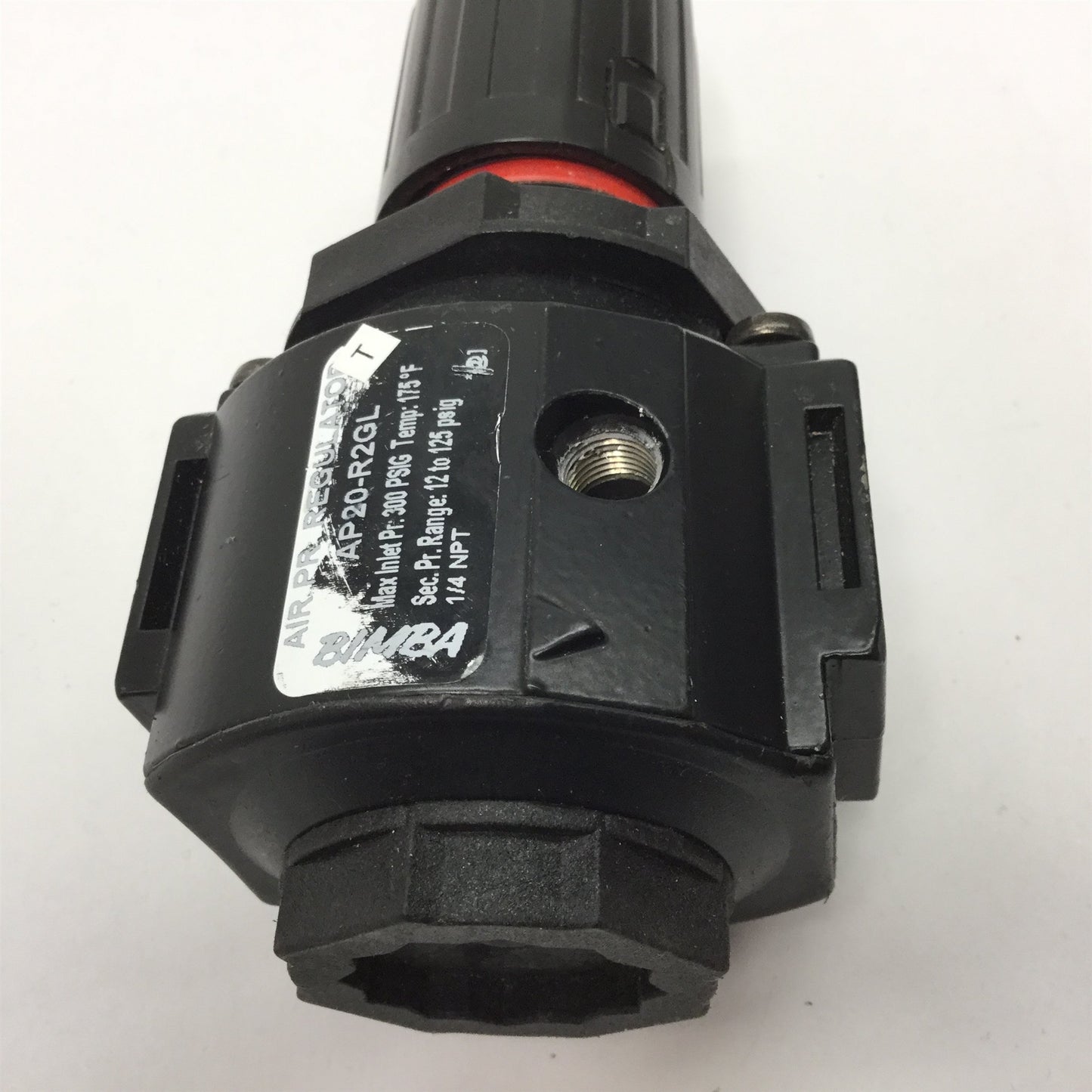 Used Bimba AP20-R2GL Air Pressure Regulator, Inlet: 300psi Max, Outlet: 12-125psi