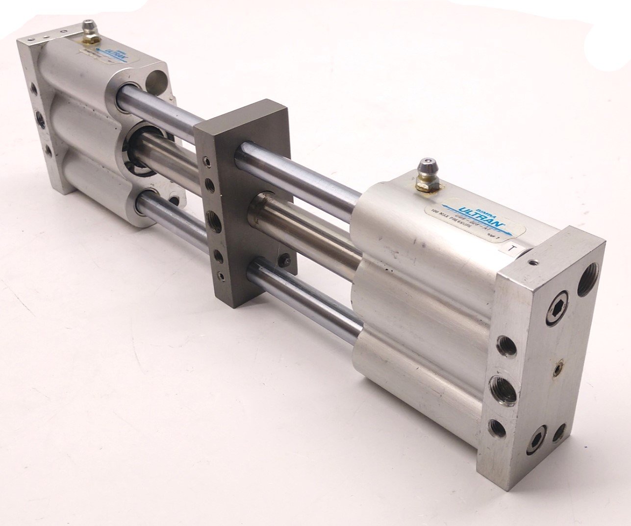 Used Bimba Ultran UGS-028-AT Rodless Cylinder, Stroke Adjustment (Both Ends)