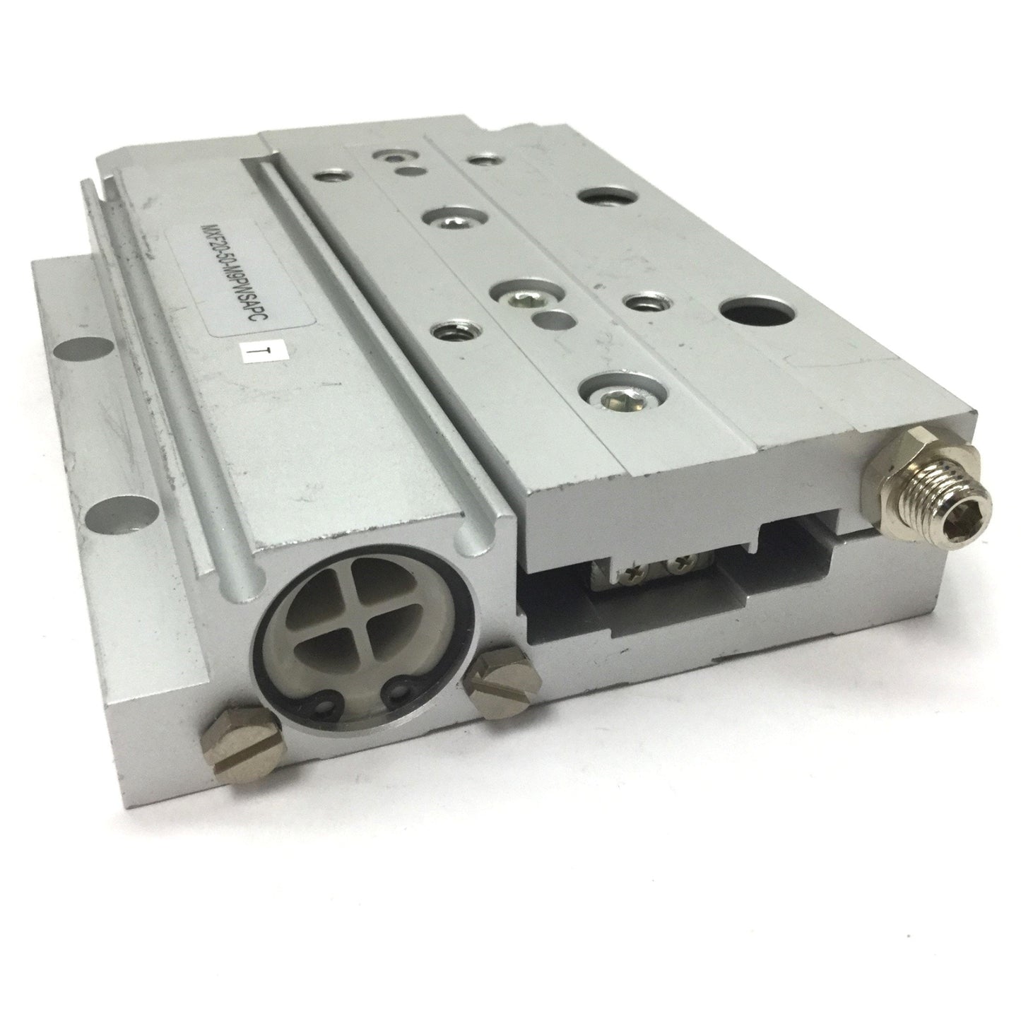 Used SMC MXF20-50 Low Profile Slide Table, Bore: 20mm, Stroke: 50mm, 0.15-0.7MPa