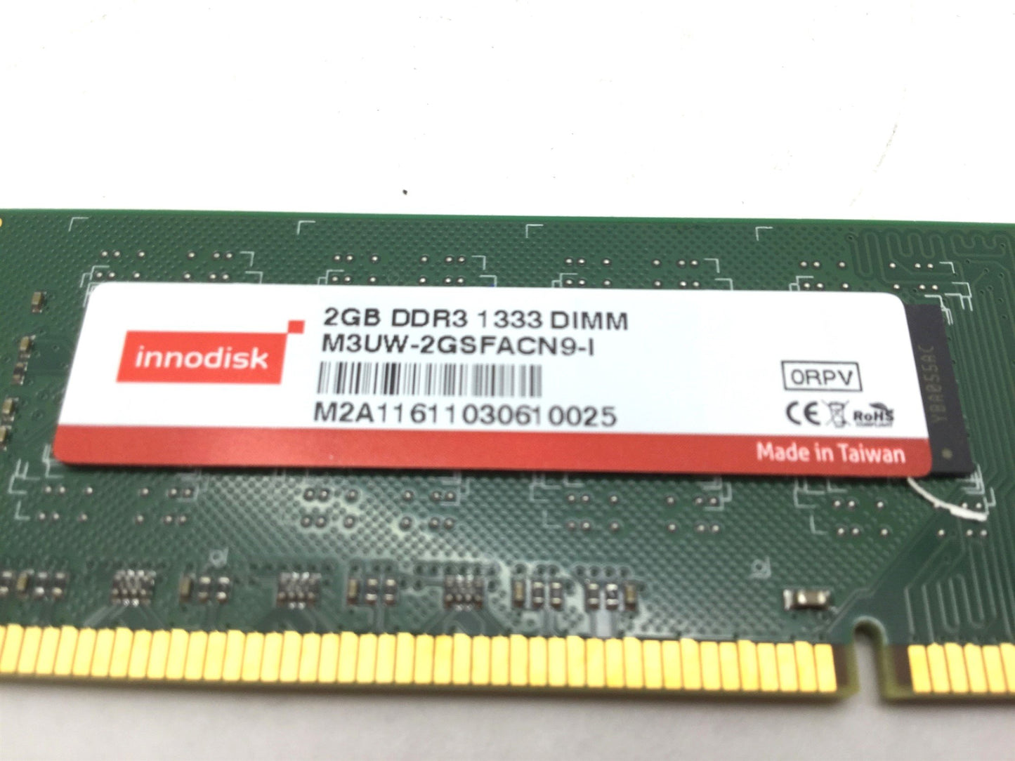 Used Innodisk M3UW-2GSFACN9-I Memory Ram 2GB DDR3 1333 Hz DIMM 240 Pins 1.5V