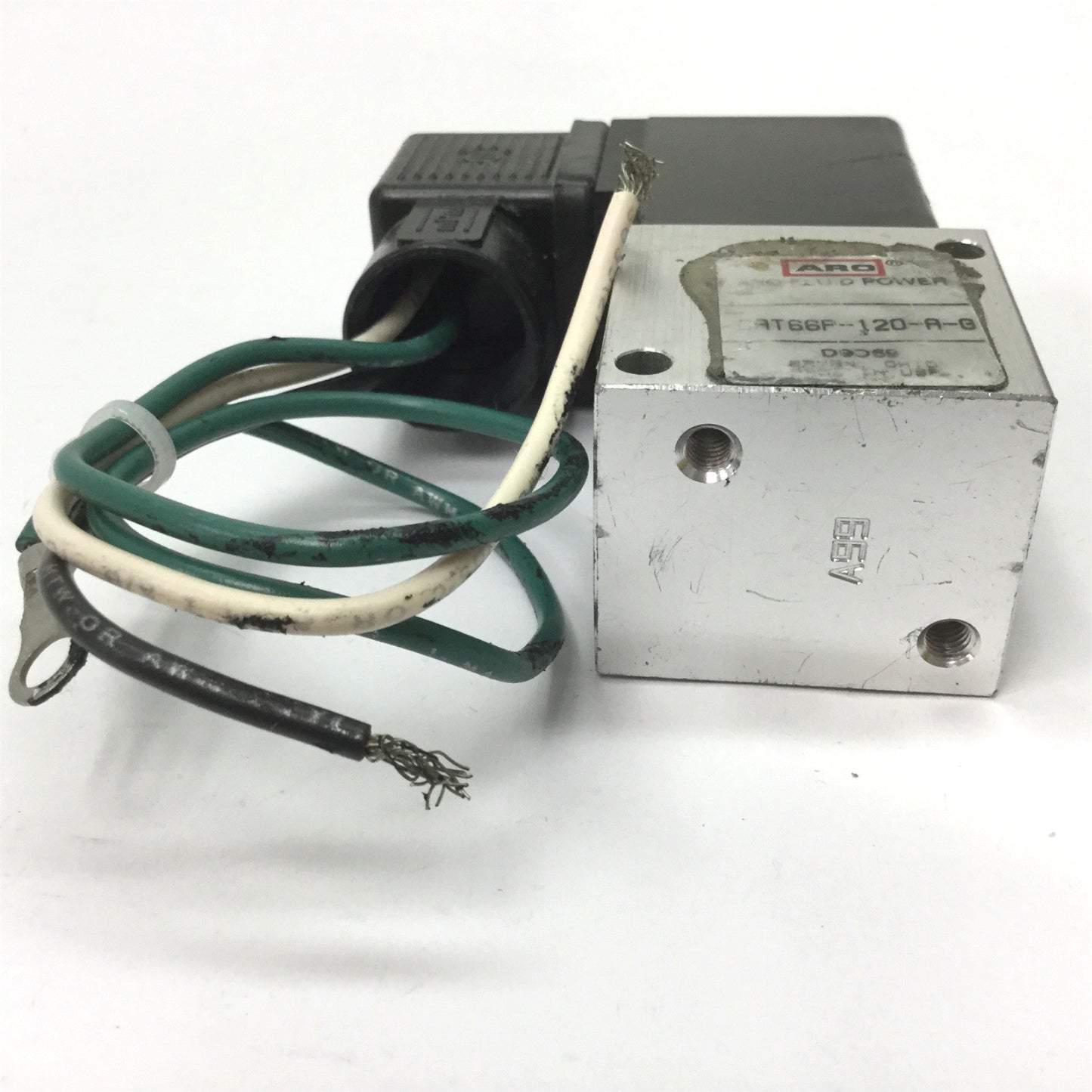 Used ARO CAT66P-120-A-G Solenoid Valve, 2-Position 3-Port, Voltage: 120VAC 50/60Hz