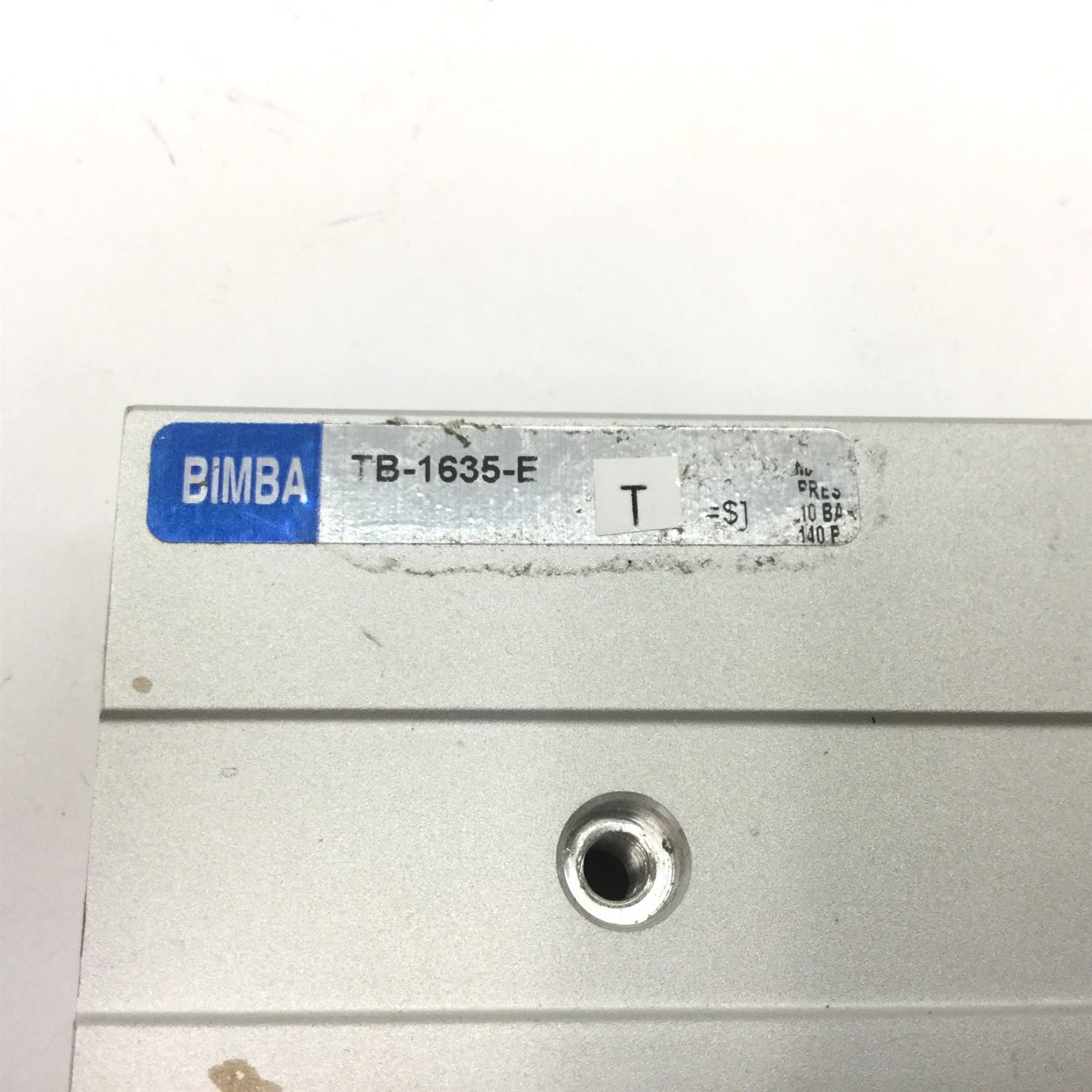 Used Bimba TB-1635-E Pneumatic Cylinder, Bore: 16mm, Stroke: 35mm, Ports: 10-32