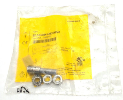 Used Turck Bi1,5-EG08K-AN6X-H1341 Inductive Proximity Sensor, NPN-NO, 10-30VDC 150mA