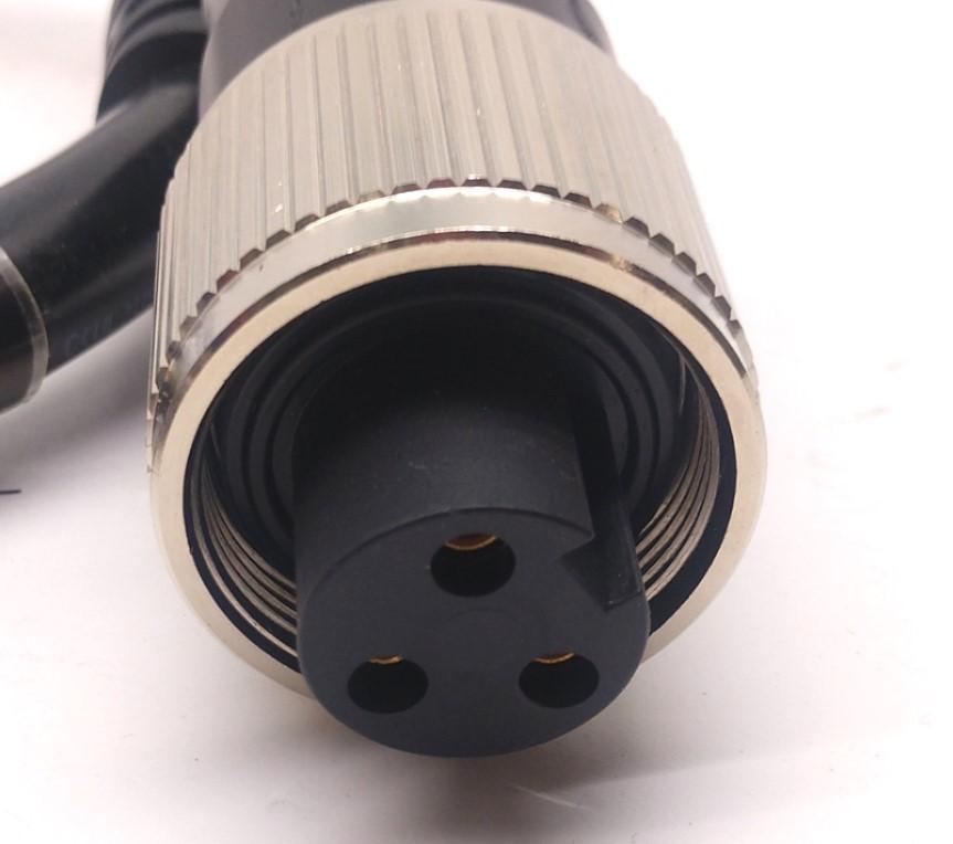 Used Turck GSDMGKDM32-1M/U-25532 3x12 AWG Black TPE Cable 3 Pole to 3 Pole F Straight