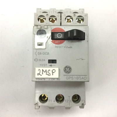 Used General Electric GPS1BSAD Manual Motor Starter, 3-Pole, Rating: 690VAC 0.4-0.63A