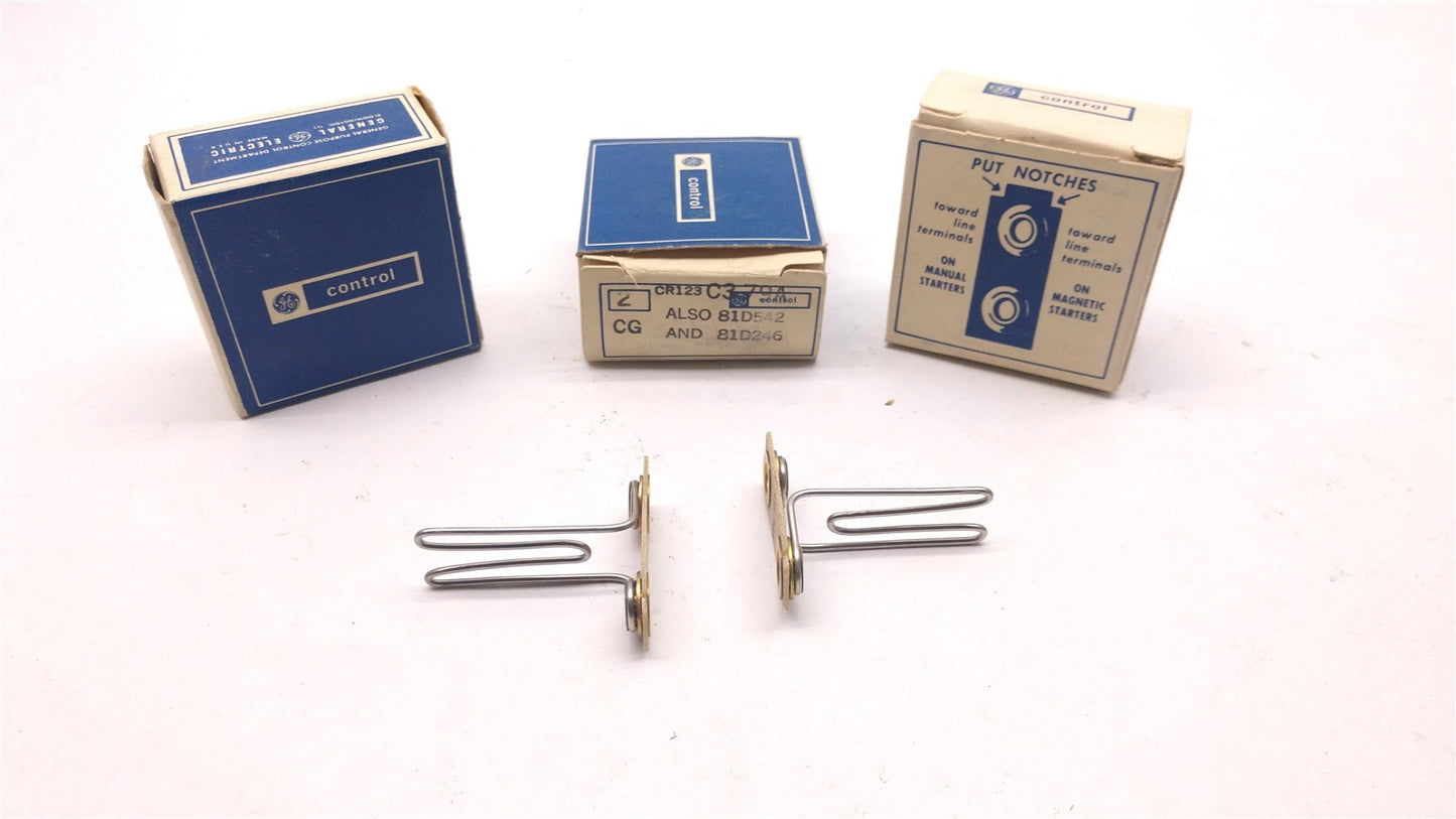 Used Lot of 3 General Electric CR123 C3.79A Overload Heater Relay Element