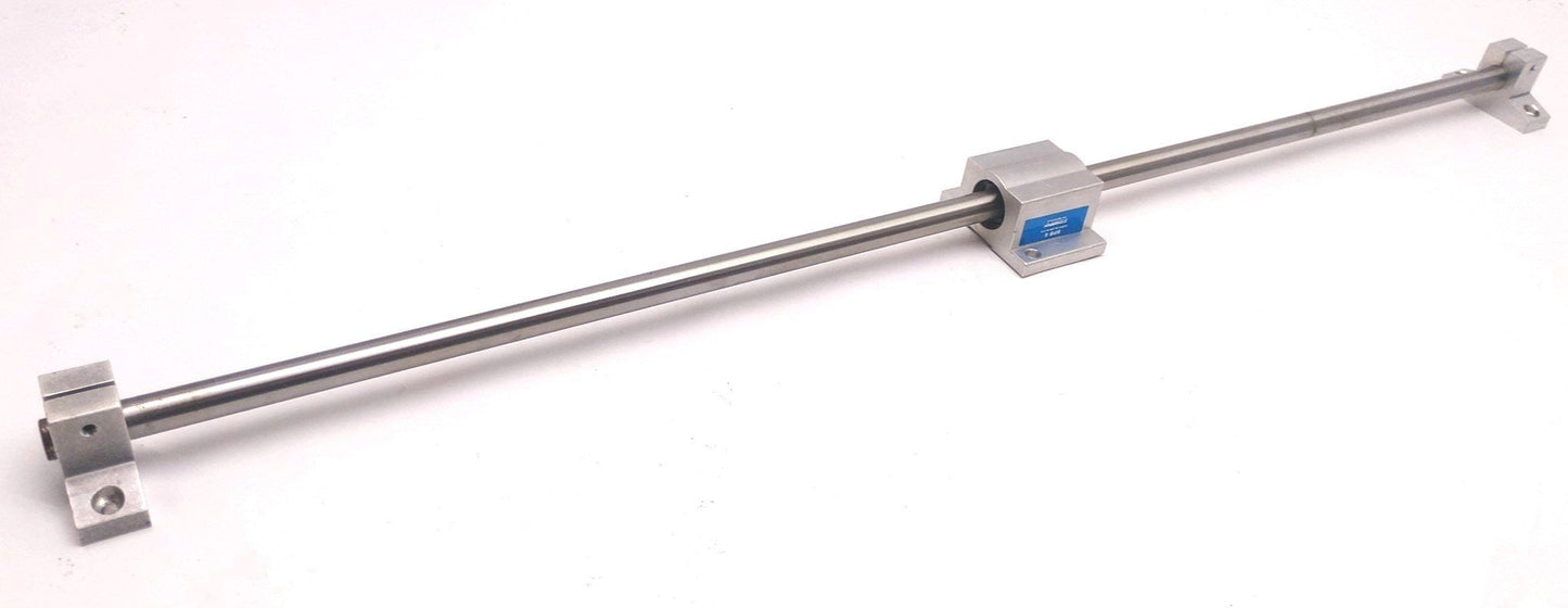 Used Thomson SPB 6 Super Pillow Block on 3/8" x 20" Rod 18 1/2" Travel, Silver Mounts