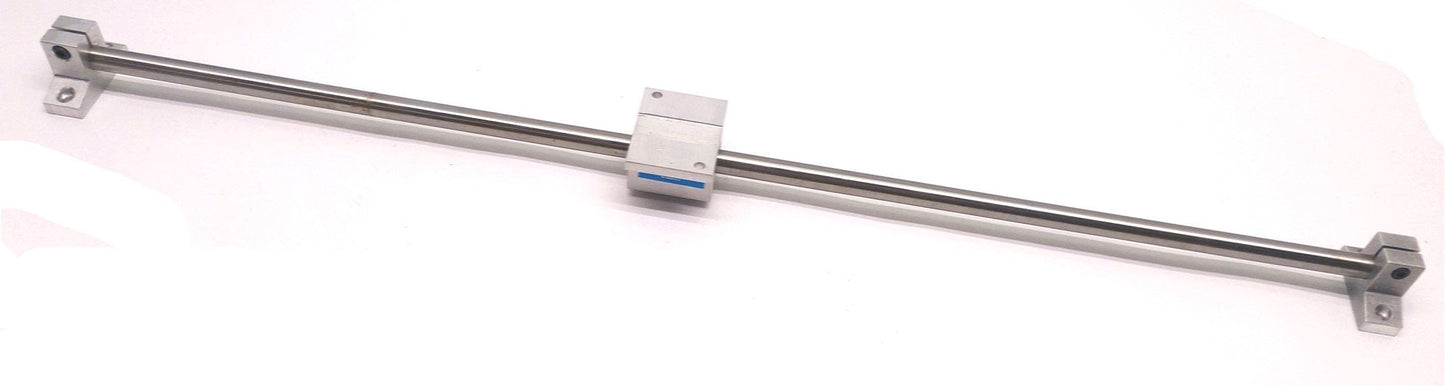 Used Thomson SPB 6 Super Pillow Block on 3/8" x 20" Rod 18 1/2" Travel, Silver Mounts