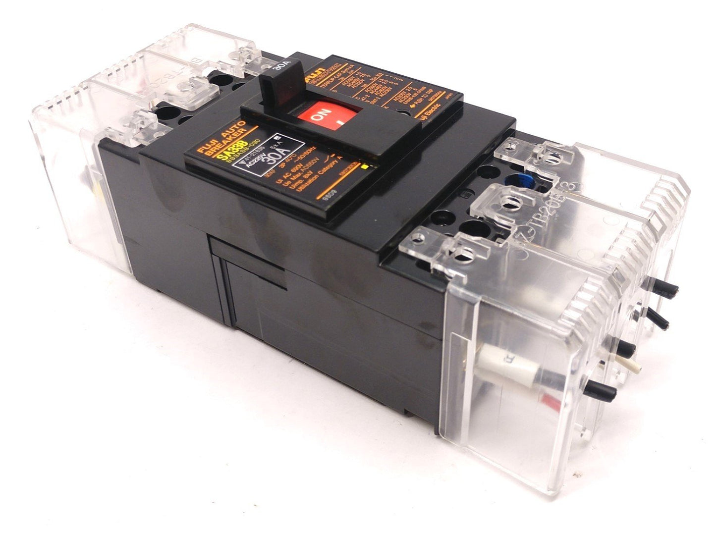 Used Fuji SA33B Auto Breaker, Current Rating: 30A, Voltage Rating: 550VAC, 3-Pole