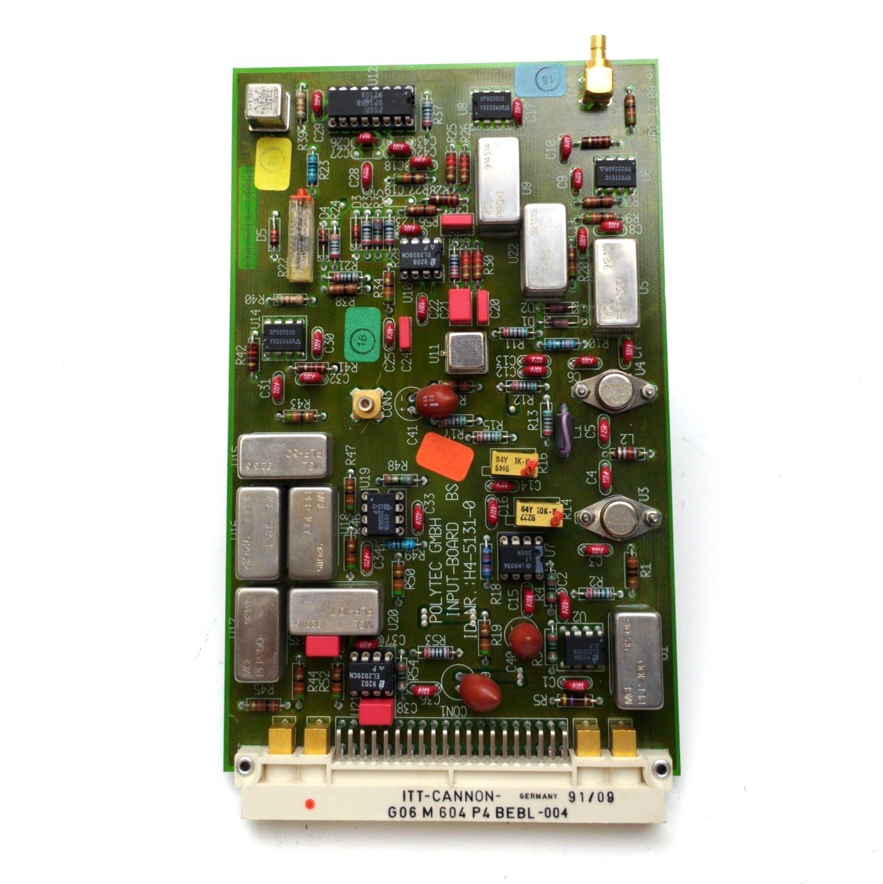 Used Polytec VM301-2500b Laser Vibrometer Input Board, DIN Type Connector
