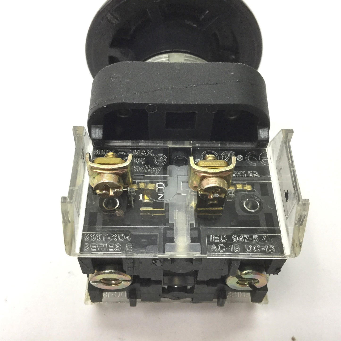 Used Allen Bradley 800T-FXJ6D4 Mushroom Push Pull Button, With 2x 800T-XD4 Blocks
