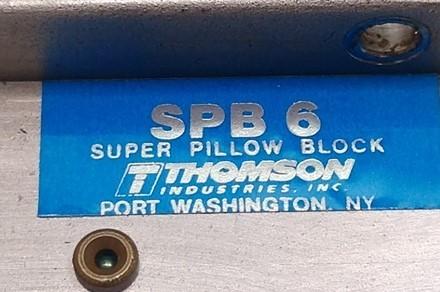 Used Thomson SPB 6 Super Pillow Block on 3/8" x 15-3/8" Rod 14" Travel, Black Mounts