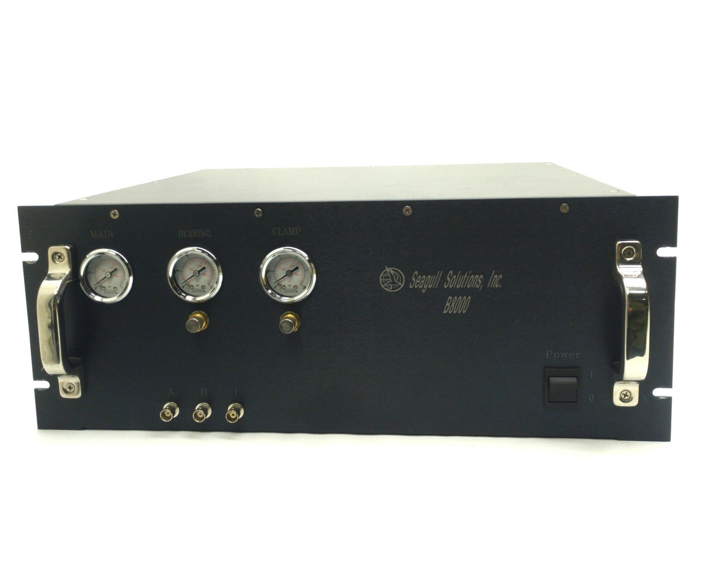 Used Seagull Solutions B8000 Air Bearing Spindle Controller 3x 100PSI Gauges 4U Rack