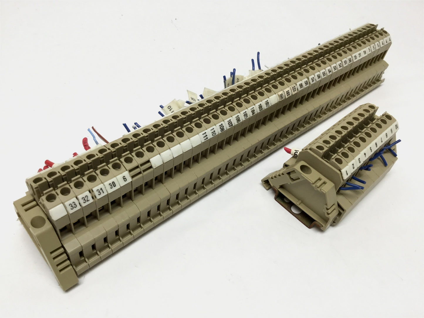 Used Lot of 55 Conta Clip RK1.5-4 Screw Connection Terminal Blocks 300V 34A on DIN