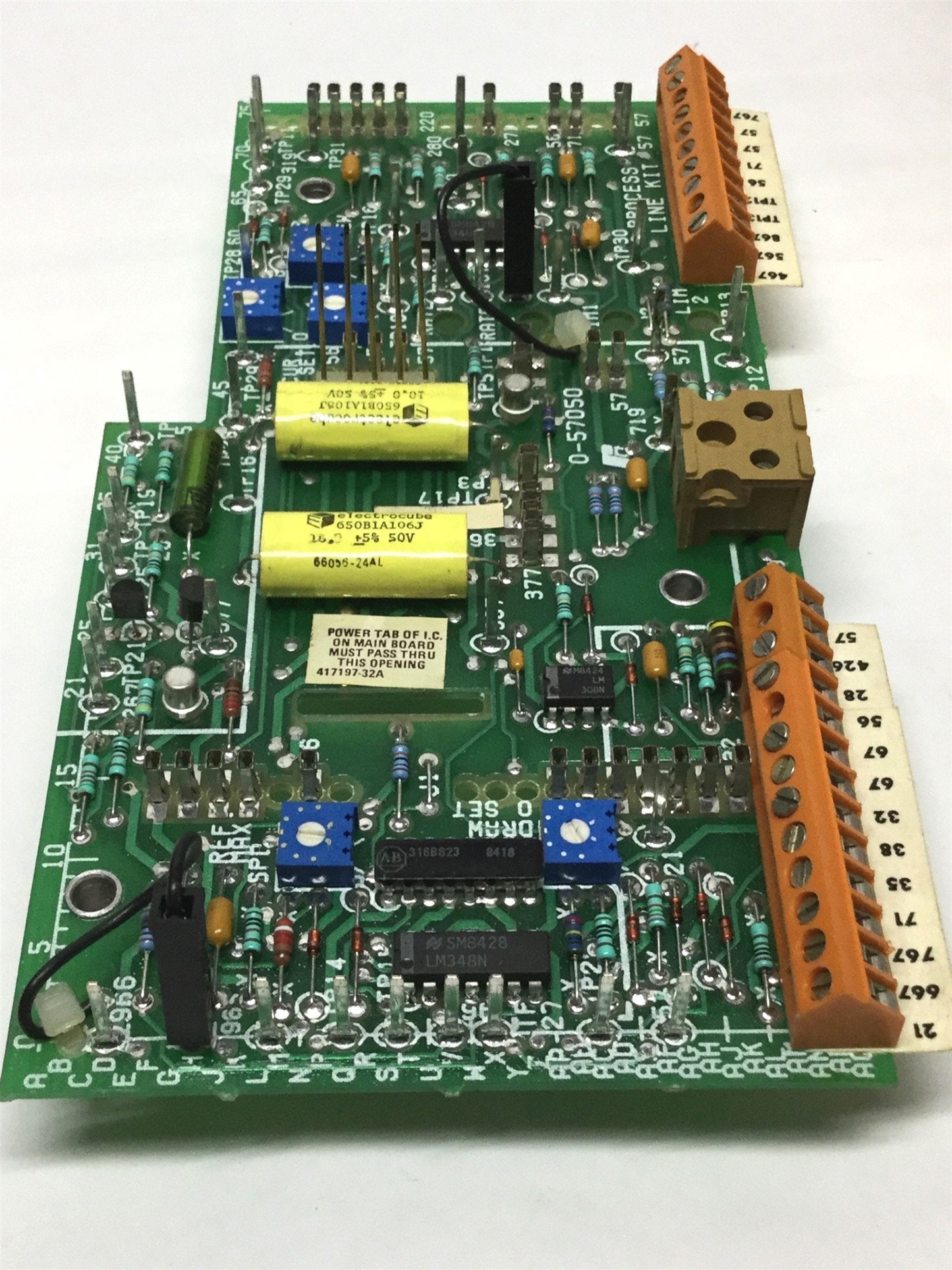 Used Reliance Electric 0-57050 DC Drive Process Line Kit Printed Circuit Board