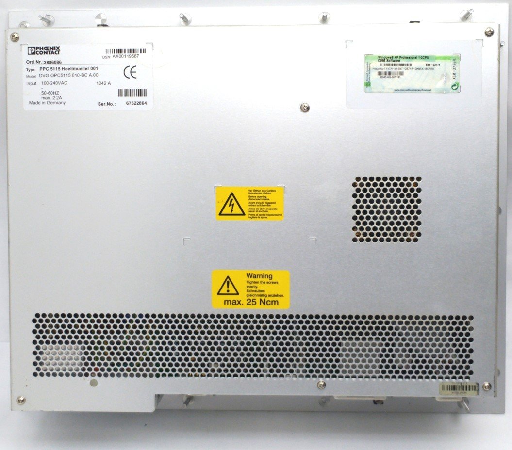 Used Phoenix Contact 2886086 HMI Panel PC, 15" Screen, VIA C3 800MHz CPU, 256MB SDRAM