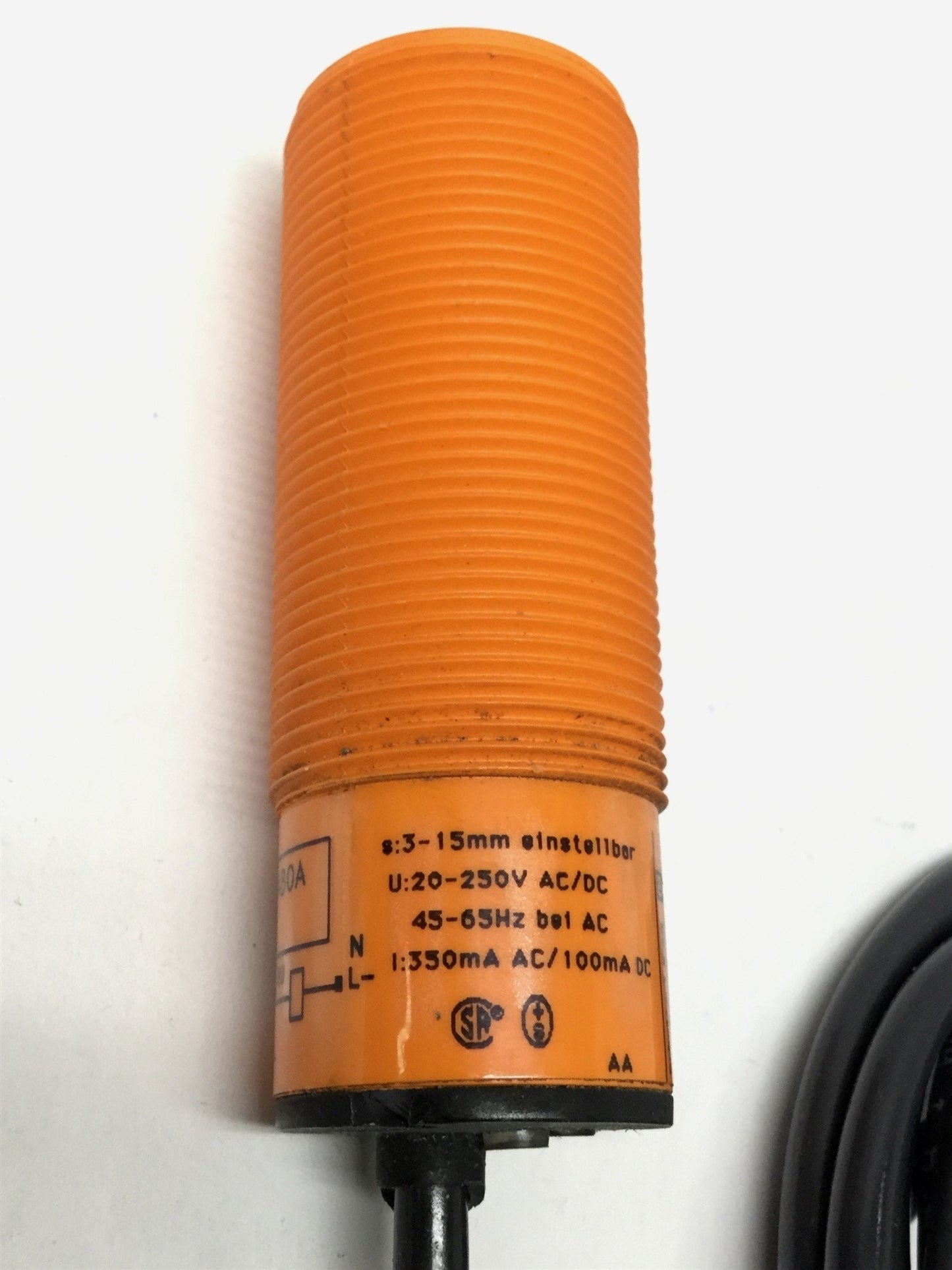 Used IFM Efector KI0037 KI-2015-ABOA Capacitive Proximity Sensor Switch, 3-15mm