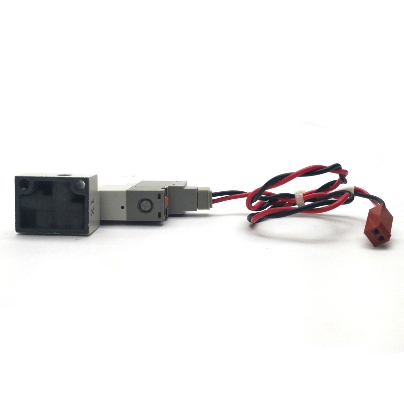 Used SMC SYJ314-6G-M5 Solenoid Valve & Manifold, 4-Way, 20-100PSI, M5-0.8 Ports,12VDC