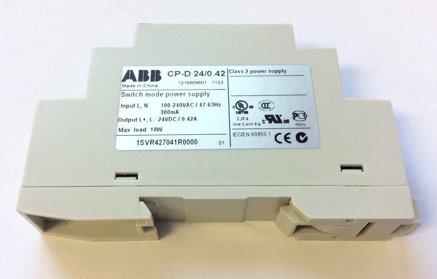 New – Open box ABB CP-D 24/0.42 1svr427041r0000 Switch Mode Power Supply 24VDC 10W 100-240VAC