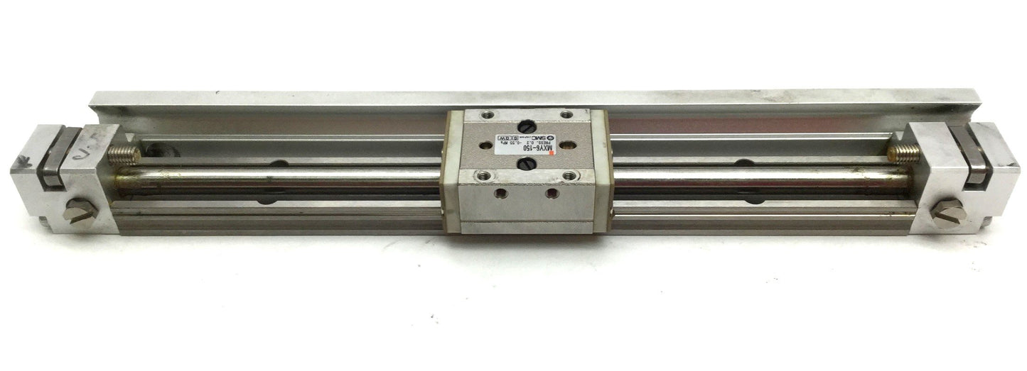 Used SMC MXY6-150 Pneumatic Slide Table Bore: 6mm Stroke: 150mm Pressure: 0.2-0.55MPa