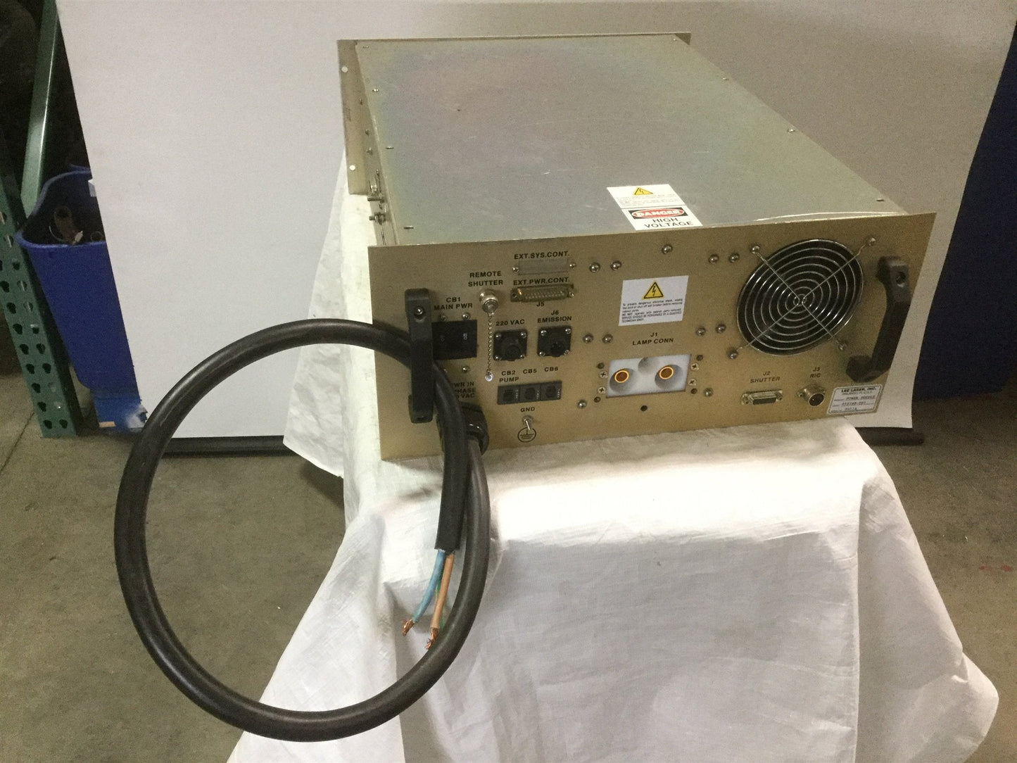 Used Lee Laser 010348-001 Power Supply PWM Laser Control 220VAC 60Hz 1-Phase 40A -7