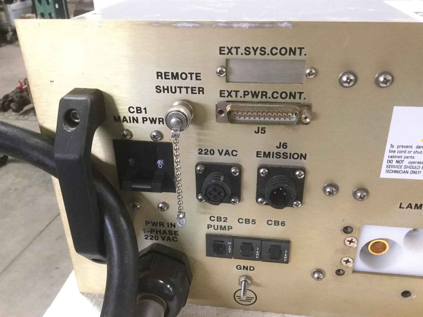 Used Lee Laser 010348-001 Power Supply PWM Laser Control 220VAC 60Hz 1-Phase 40A -7