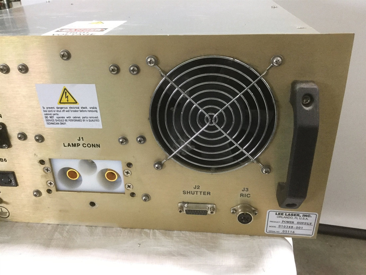 Used Lee Laser 010348-001 Power Supply PWM Laser Control 220VAC 60Hz 1-Phase 40A -7