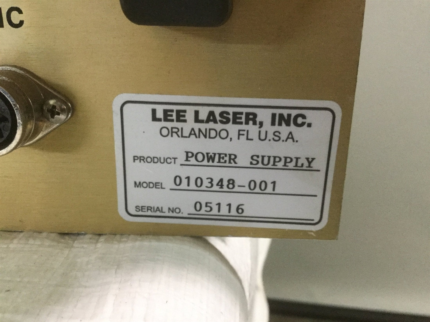 Used Lee Laser 010348-001 Power Supply PWM Laser Control 220VAC 60Hz 1-Phase 40A -7