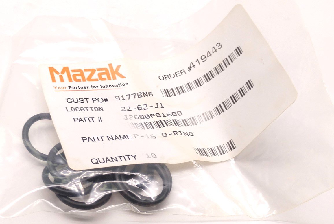 New Mazak J2600P01600 P-16 O-Ring 10 PCS