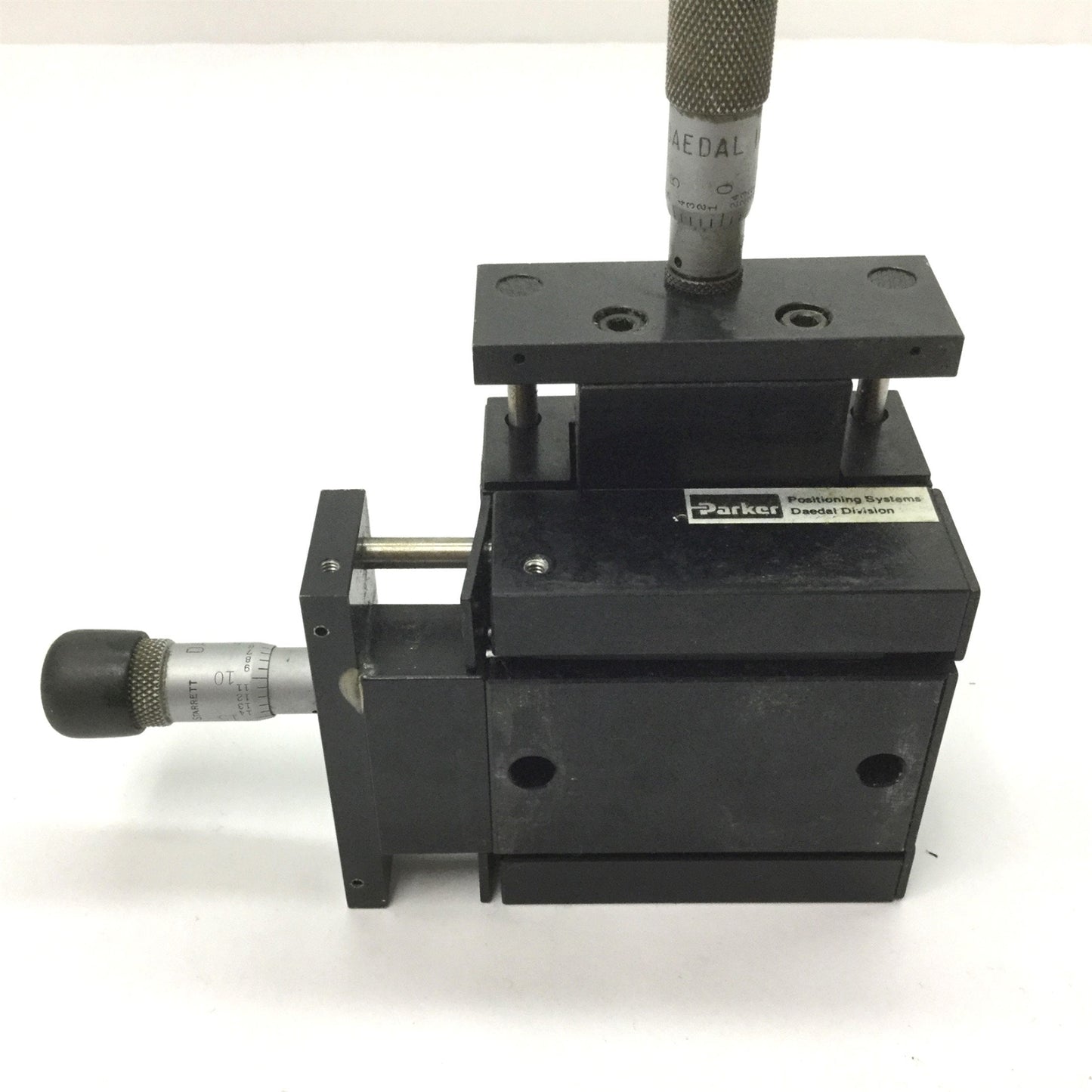 Used Parker X and Y Stage, Carriage Dimensions: 2.625" x 2.625", 0.5" Travel per Axis