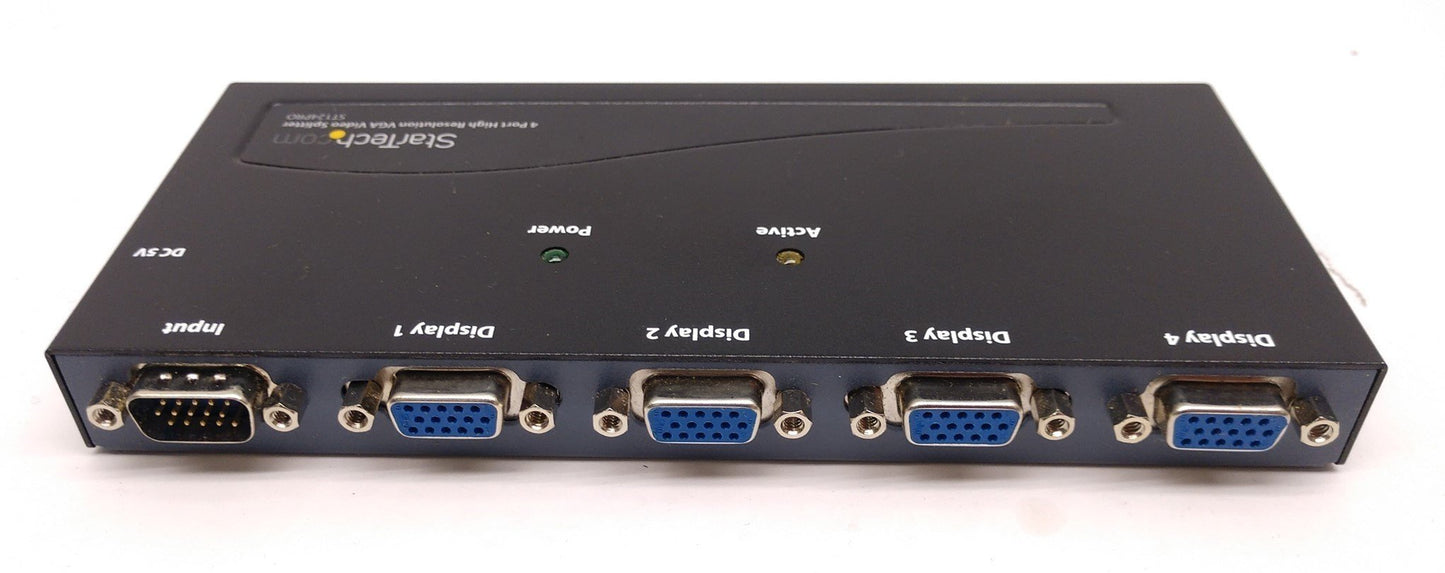 Used StarTech ST124PRO 4 Port High Resolution 350MHz VGA Video Splitter