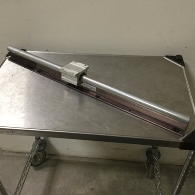 Used Lintech Shaft Assembly Linear Guide With 1 Pillow Block, L: 29.75", D:1"