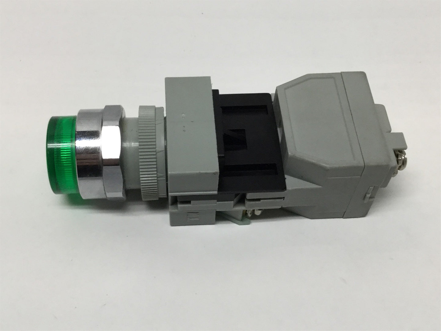 Used Idec ALW Illuminated Pushbutton Switch, Green, w/TW-T246 Transformer 240VAC