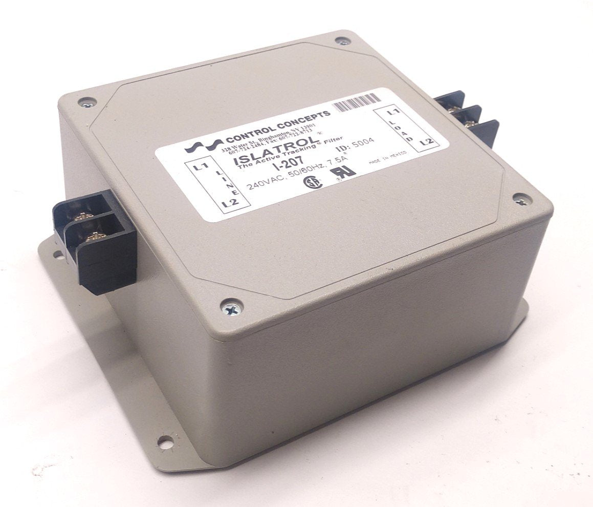 Used Control Concepts Islatrol I-207 Active Tracking Filter, 240VAC, 50/60Hz, 7.5A